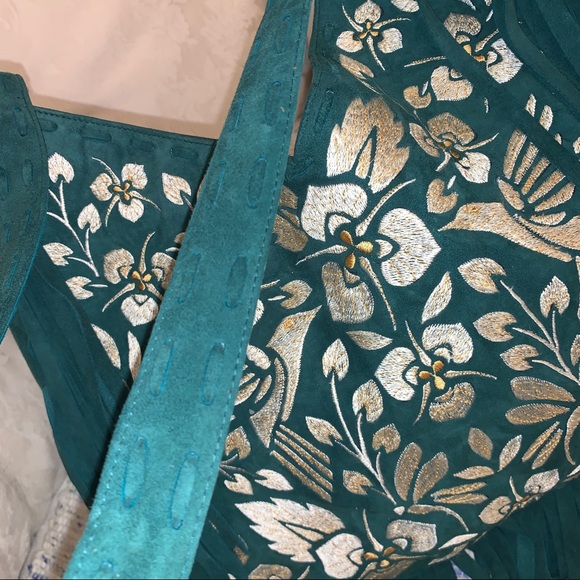 NEW HUGE EMBROIDERED FRINGED BOHO BAG FROM AUSTRALIA - ONE OF A KIND!!! - Picture 11 of 14